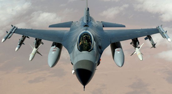 Máy bay chiến đấu F-16 của quân đội Mỹ